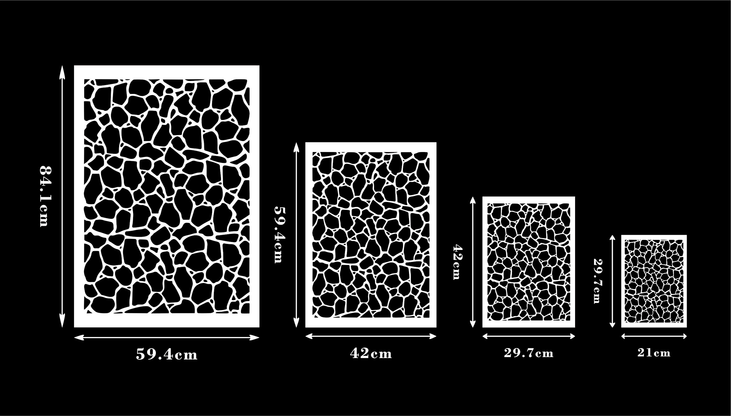 Naturstein-Optik – Effekt-Schablone - 4 Größen – Bild 2
