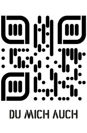 Kreatives QR-Code Kunstdesign – FrechDesign - Du mich auch - 4 Größen