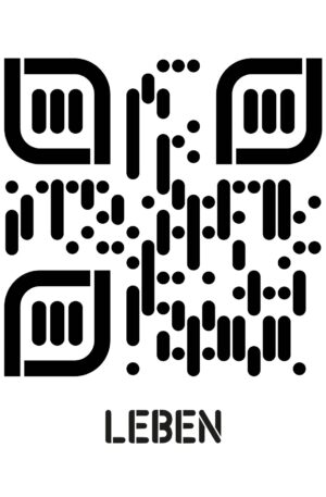 Kreatives QR-Code Kunstdesign - Leben - 4 Größen