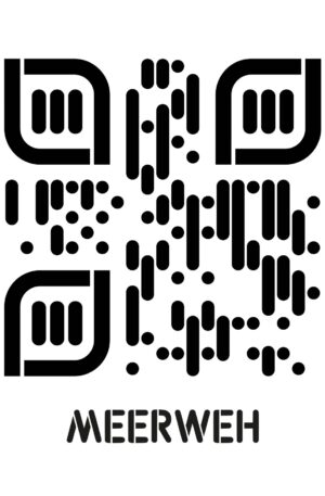 Kreatives QR-Code Kunstdesign - Meerweh - 4 Größen