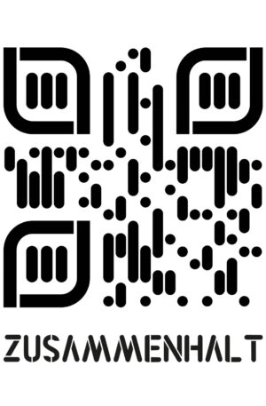 Kreatives QR-Code Kunstdesign - Zusammenhalt - 4 Größen