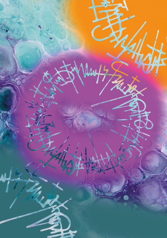 Asemischer Circle – Schriftornament Schablone - 4 Größen