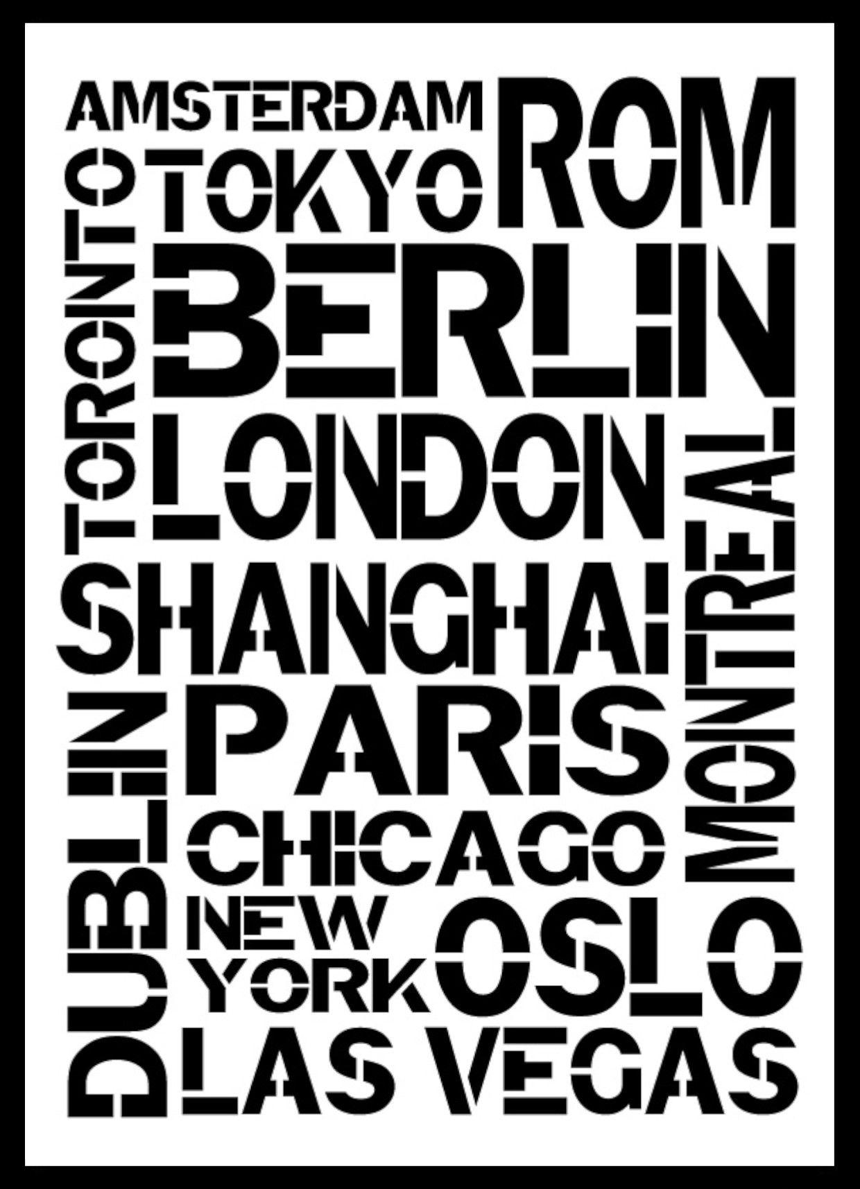 City Mix – Weltstädte Schrift Schablone - 4 Größen – Bild 2
