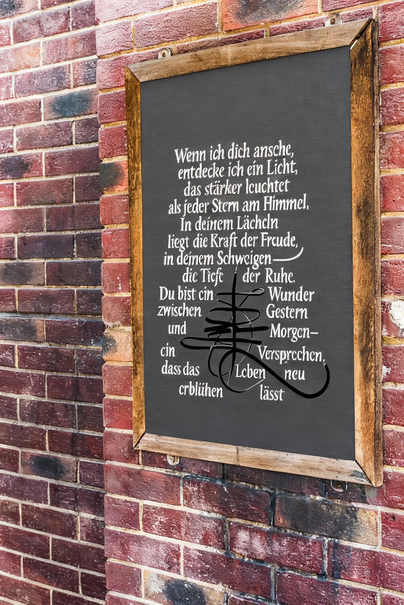 Liebe in Worten – Premium Schrift-Schablone - Wenn ich dich ansehe ... - 4 Größen – Bild 4