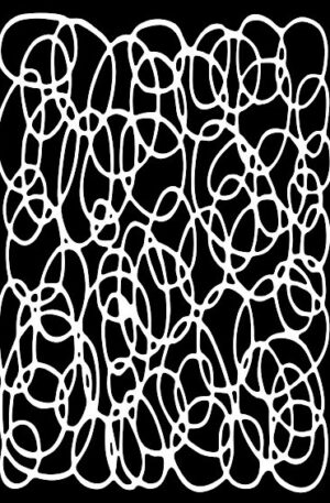 Line Art Chaos – Kreatives Muster - 4 Größen