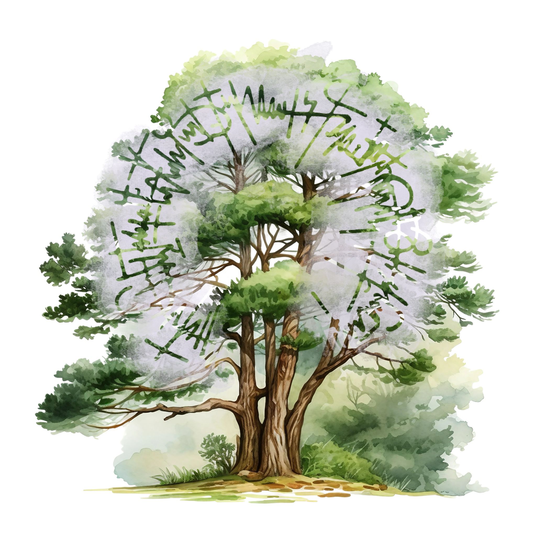 Asemischer Circle – Schriftornament Schablone - 4 Größen – Bild 6