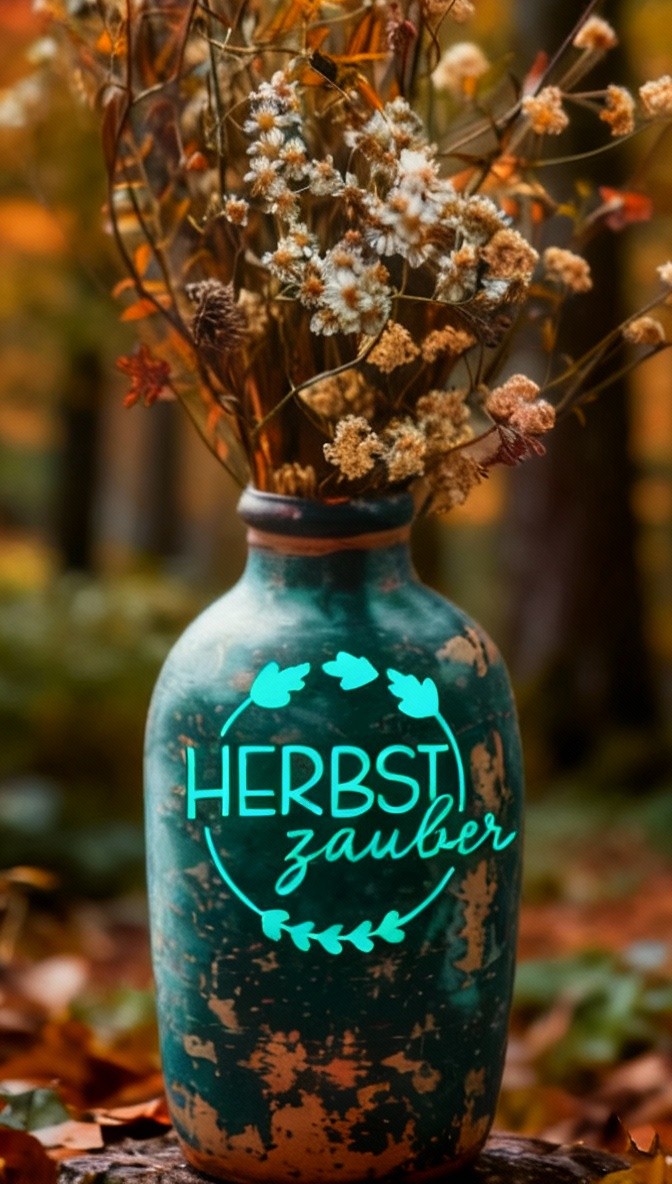 „Herbstliche Mini-Momente“ - Selbstklebende Siebdruck-Schablone – Bild 3