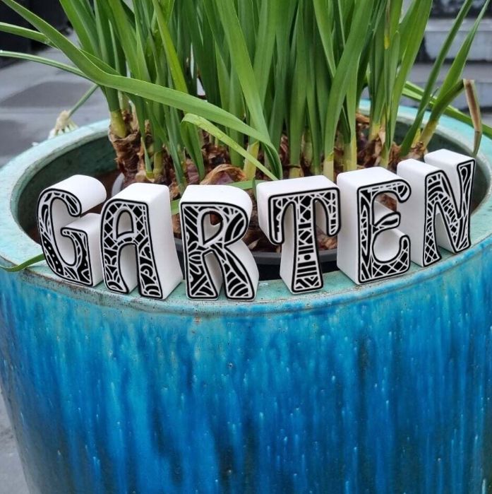 Kreative Buchstaben Schablone Zentangle Typo Stencil - Selbstklebende Siebdruck-Schablone – Bild 3