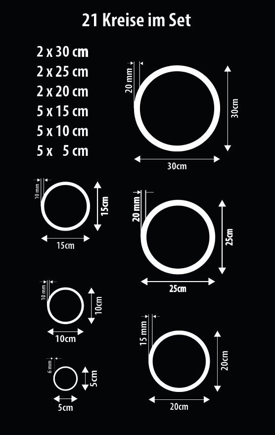 Bubbles Deluxe – Vielseitige Kreisstruktur - Schablonen Set – Bild 2