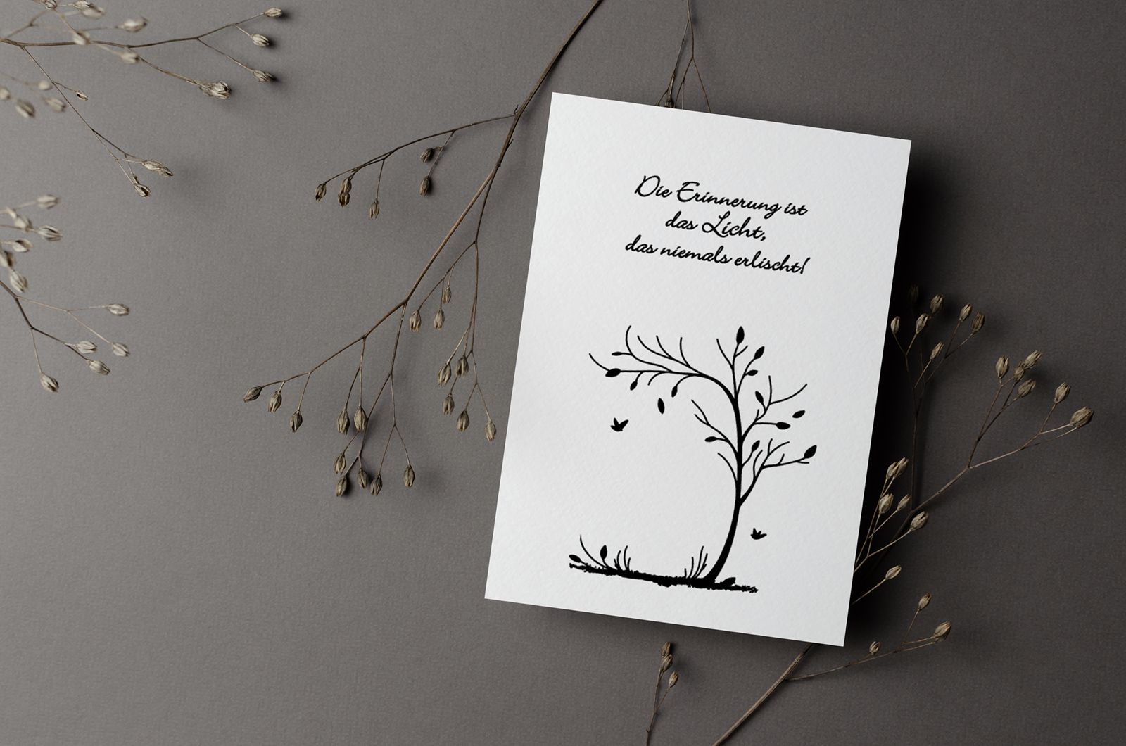 “Licht der Erinnerung” - Selbstklebende Siebdruck-Schablone - Trauer – Bild 5