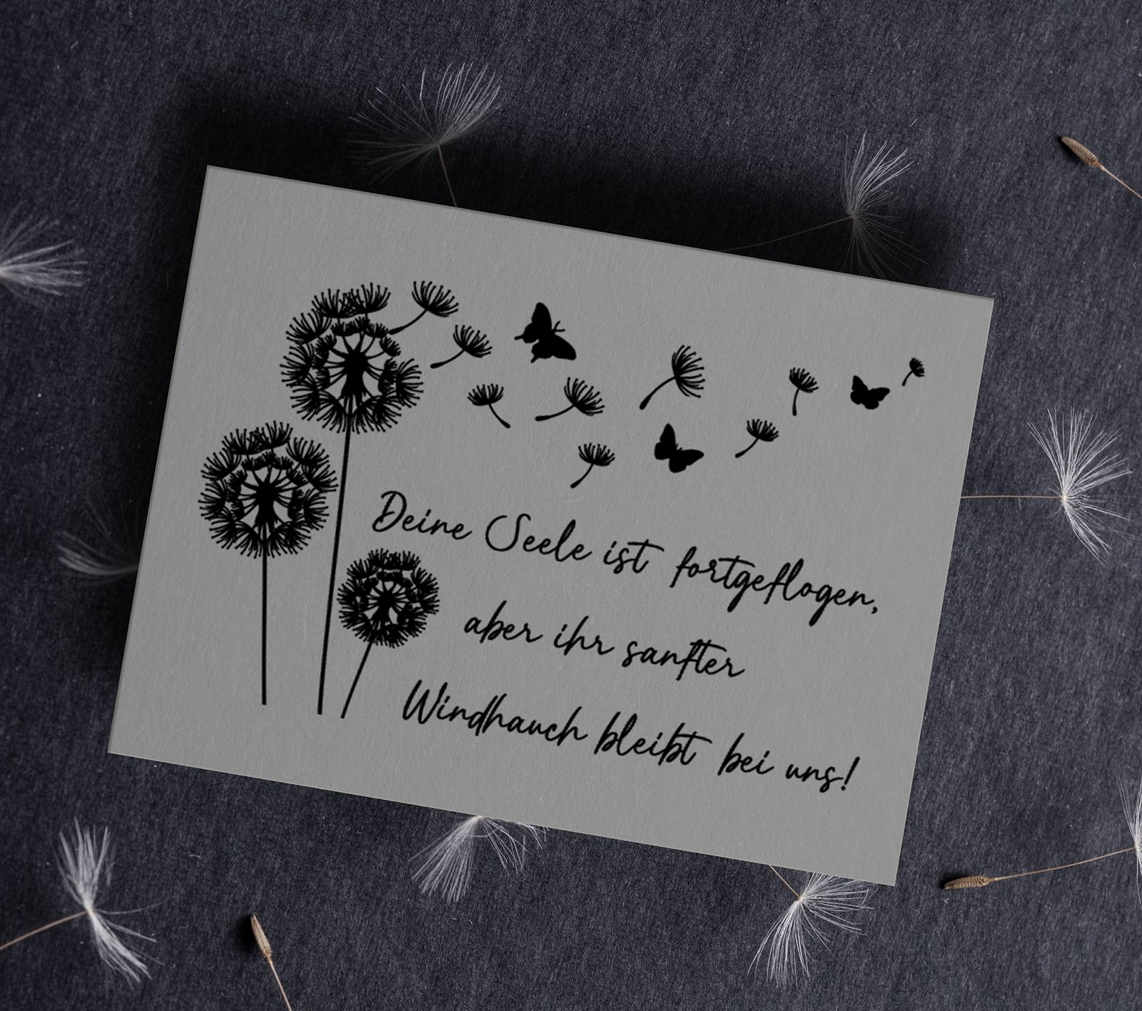 “Licht der Erinnerung” - Selbstklebende Siebdruck-Schablone - Trauer – Bild 7