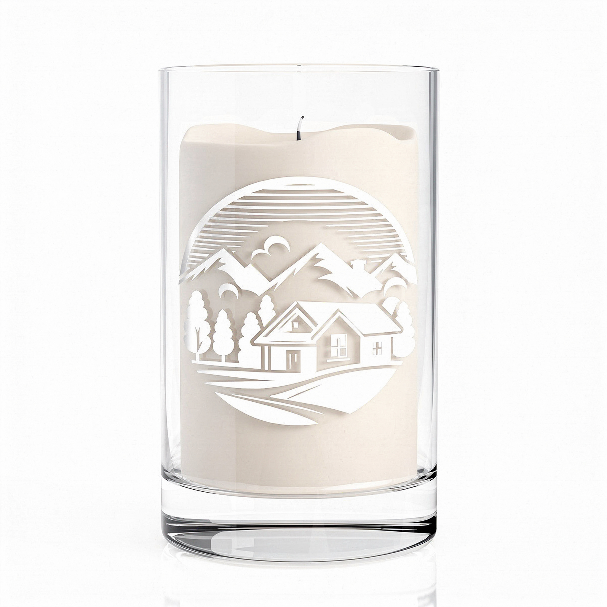 „Lieblingsort – Modernes Hausmotiv“ - Selbstklebende Siebdruck-Schablone – Bild 4