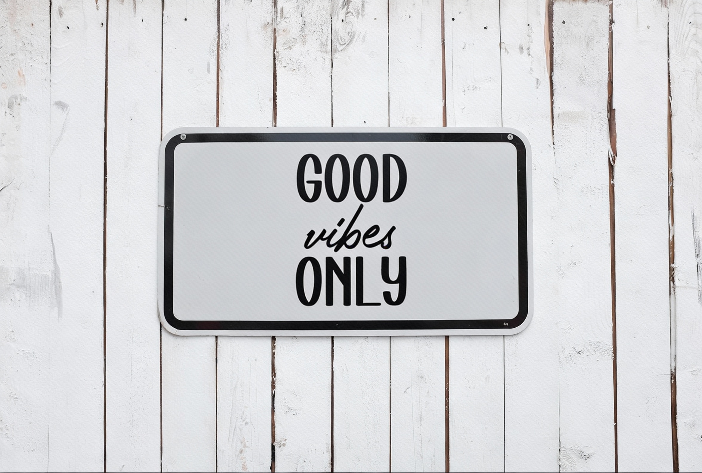 „Good Vibes Only – Haus & Familie“ - Selbstklebende Siebdruck-Schablone – Bild 5