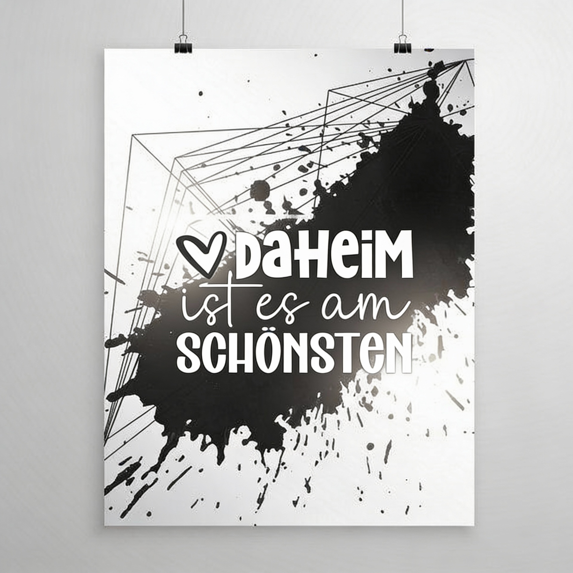 „Lieblingsort – Modernes Hausmotiv“ - Selbstklebende Siebdruck-Schablone – Bild 3