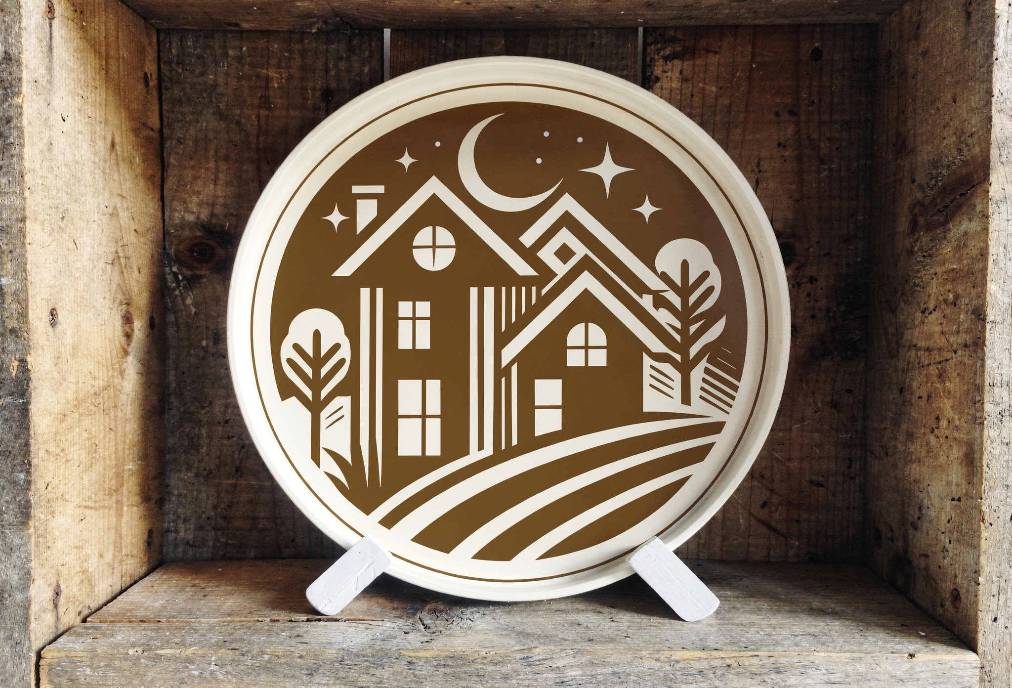 „Good Vibes Only – Haus & Familie“ - Selbstklebende Siebdruck-Schablone – Bild 4