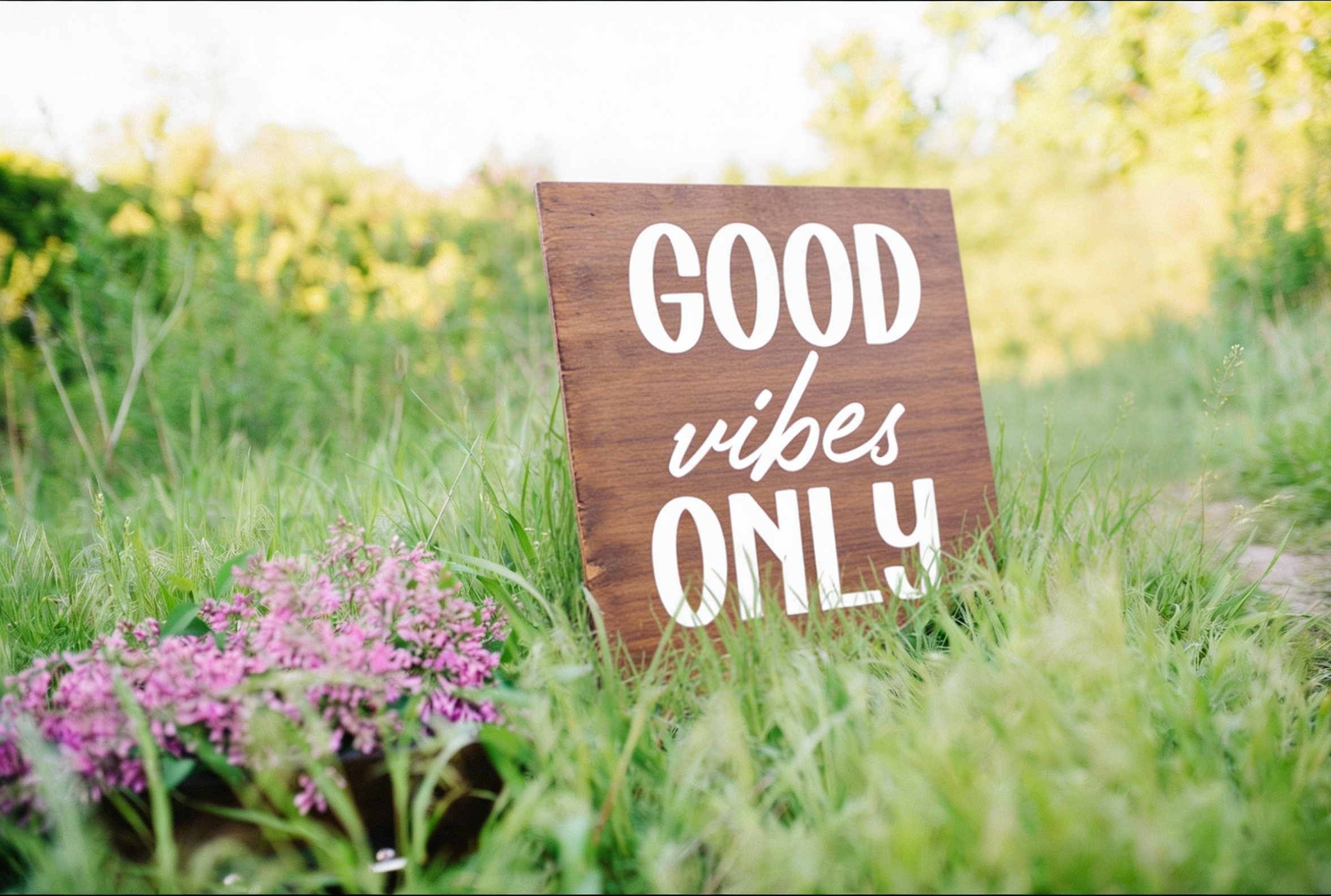 „Good Vibes Only – Haus & Familie“ - Selbstklebende Siebdruck-Schablone – Bild 6