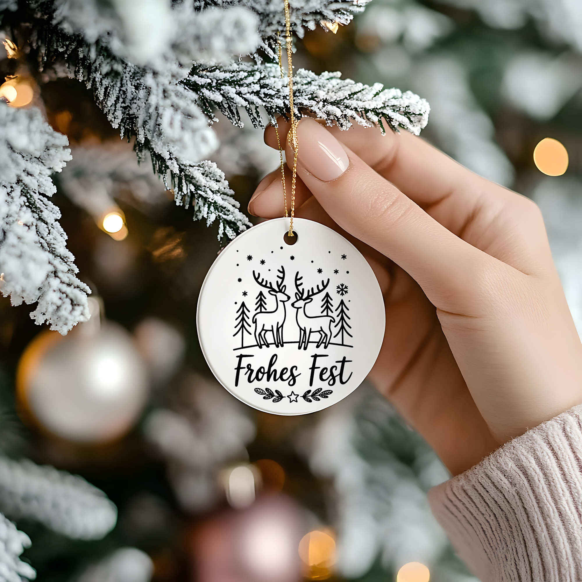 Weihnachtsillustrationen - Selbstklebende Siebdruck-Schablone – Bild 17