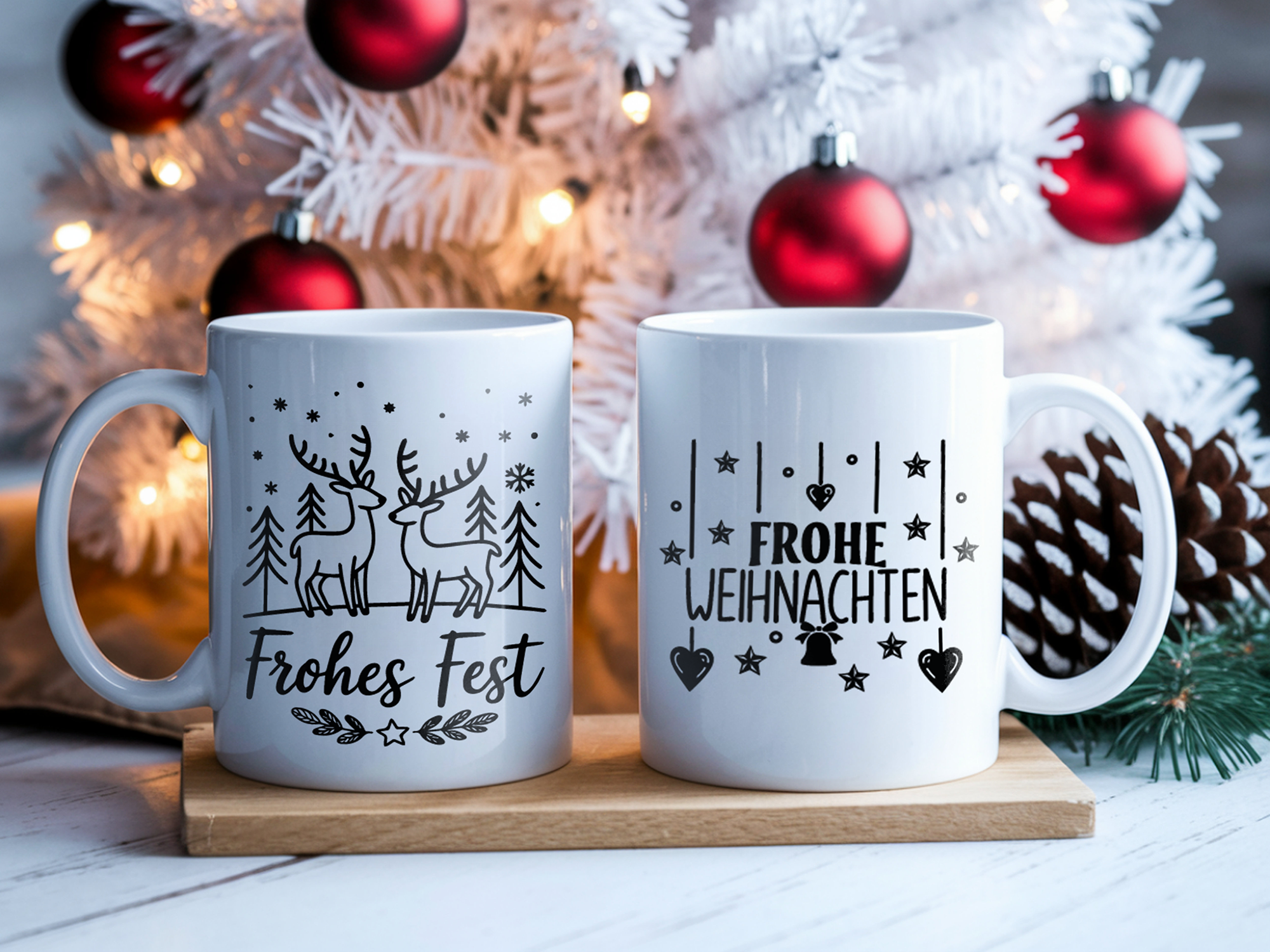 Weihnachtsillustrationen - Selbstklebende Siebdruck-Schablone – Bild 11