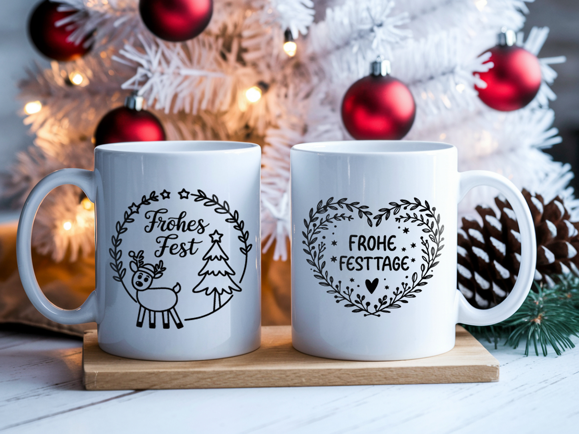 Weihnachtsillustrationen - Selbstklebende Siebdruck-Schablone – Bild 5