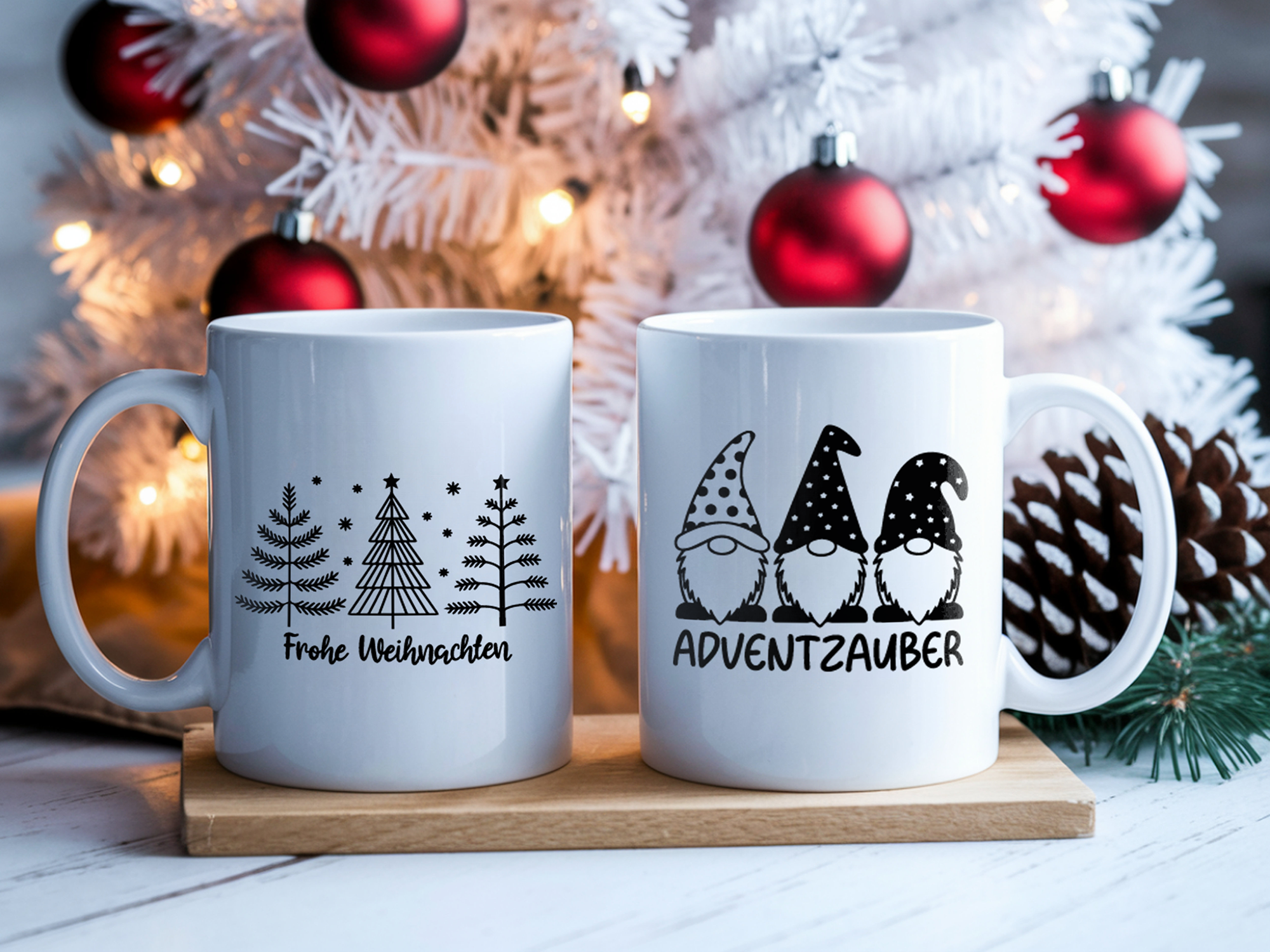 Weihnachtsillustrationen - Selbstklebende Siebdruck-Schablone – Bild 3