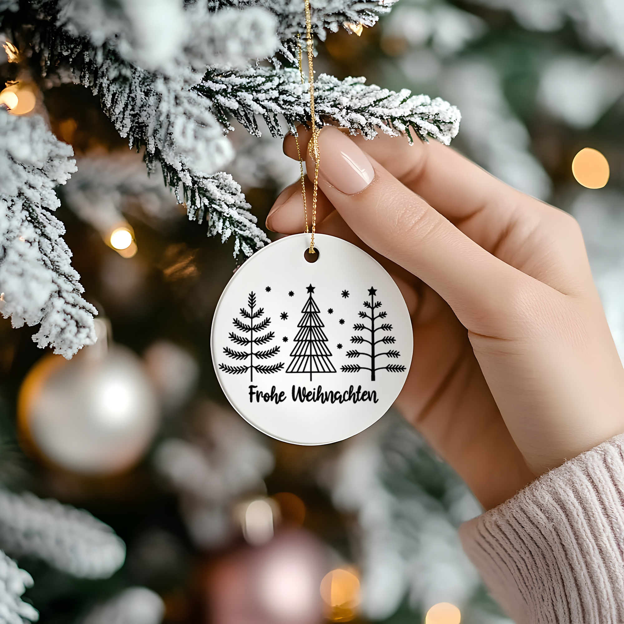 Weihnachtsillustrationen - Selbstklebende Siebdruck-Schablone – Bild 8